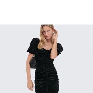 Chic Black Puff Sleeve Maxi Dress